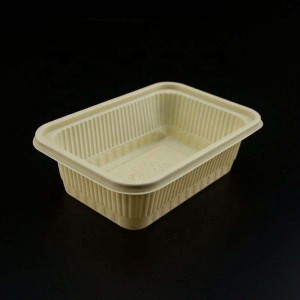 Takeaway biodegradable di mais amido di bento pranzo monouso scatole