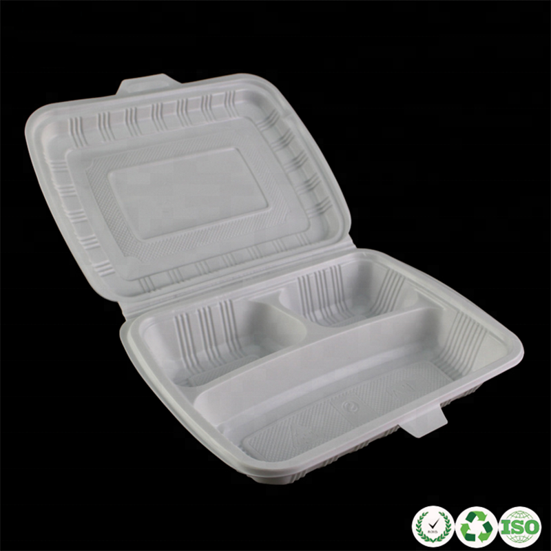 Contenitore di imballaggio alimentare biodegradabile in plastica usa e getta all\'ingrosso.