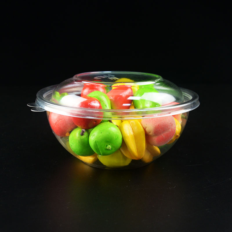 Materiale riciclabile usa e getta Ciotola di frutta in cristallo di plastica