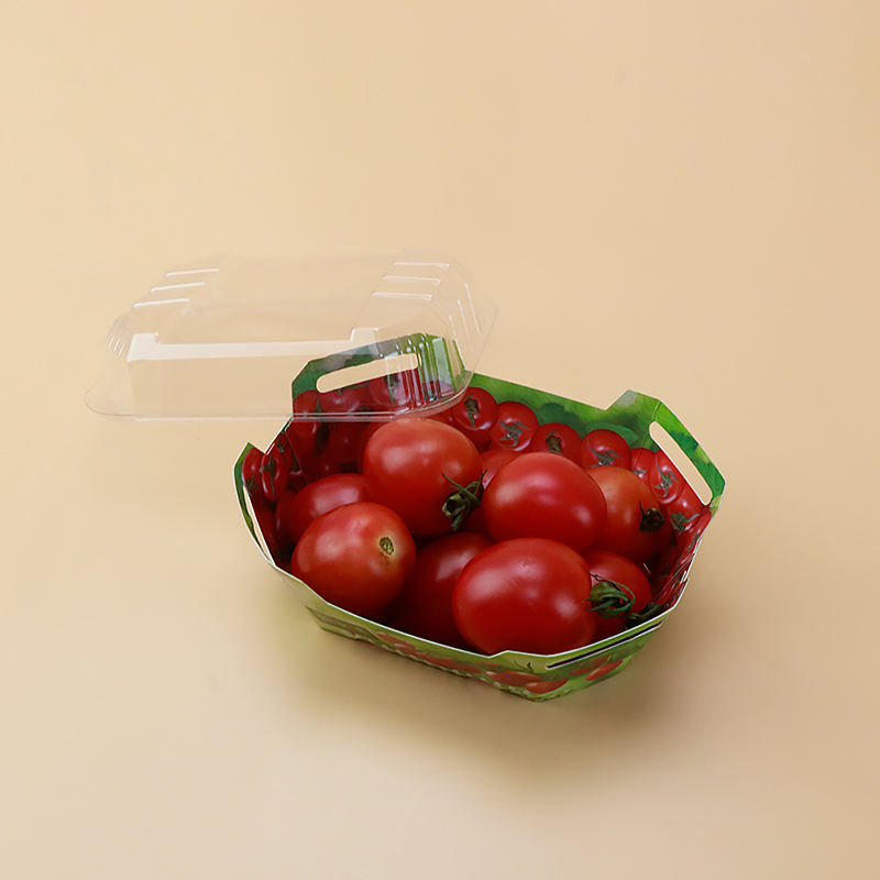 Scatole di cartone in plastica personalizzate per contenitore di imballaggio a punta di frutta con coperchio