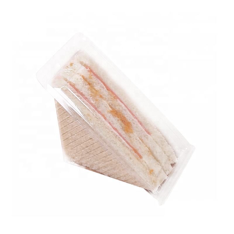 Clear Triangle Box Packaging in plastica all\'ingrosso Etichetta personalizzata Bellissimo sandwich e torta \\\\ \'s logo animale domestico, PLA