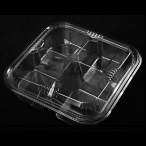 Quattro-Compartment Fresh-cut Fruits Box Lid 290*195*75 mm HJ-04l